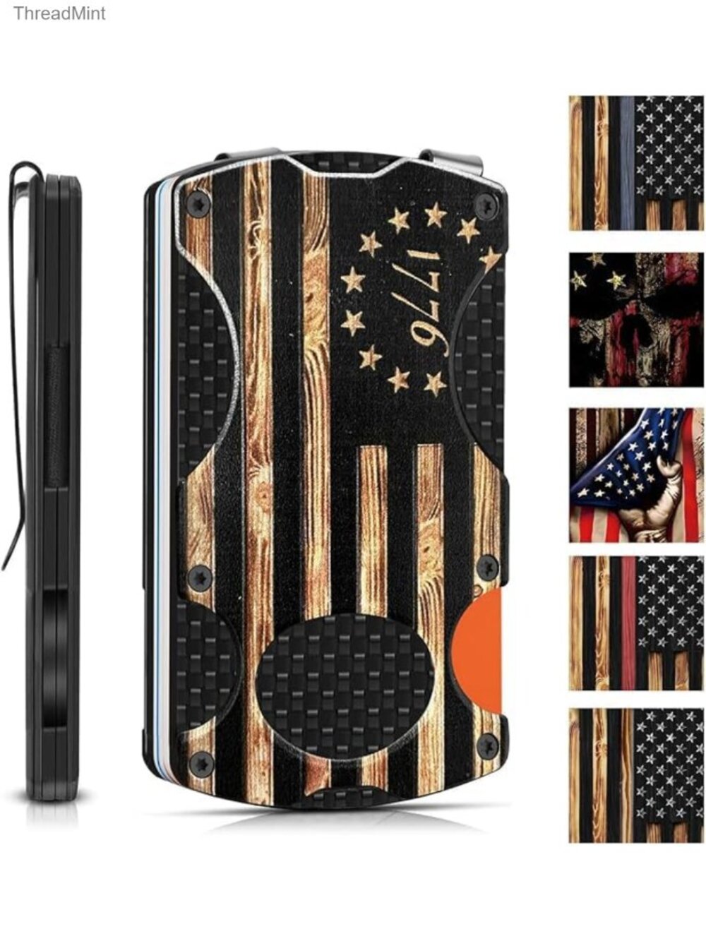RFID Blocking Minimalist Wallet Carbon Fiber Aluminum 12 Card Holder